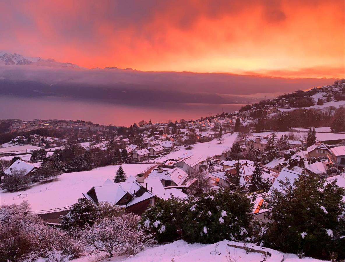 Appartement Moderne Avec Vue Panoramique A Jongny Proche De Montreux المظهر الخارجي الصورة