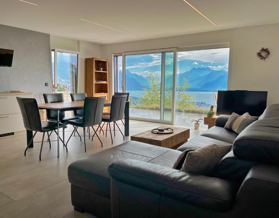 Appartement Moderne Avec Vue Panoramique A Jongny Proche De Montreux المظهر الخارجي الصورة